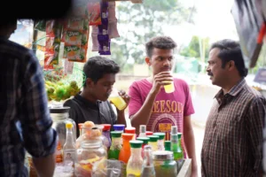 supporting young actor in malayalam karthik vishnu mathew thomas guru somasundharam in cup malayalam movie still